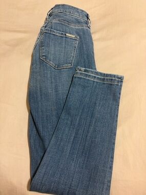 White House Black Market Blue Mid-Rise Girlfriend Ankle Jeans